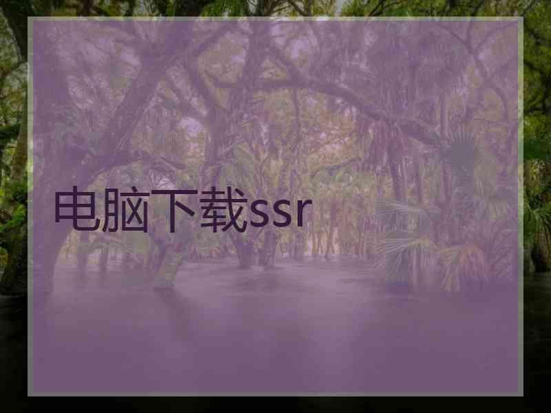 电脑下载ssr